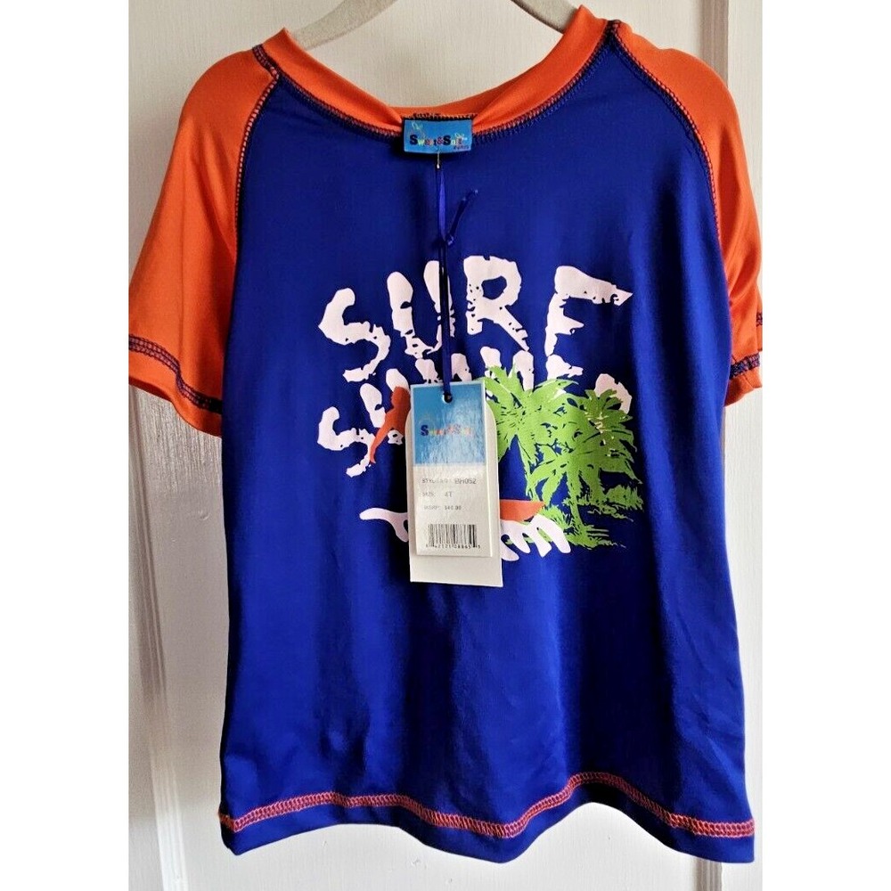 NWT sweet & soft Paris boy swim top Sz 4T‎